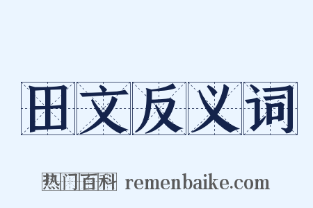 田文反义词是什么意思的图片